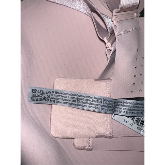 New Victorias Secret Sports Bra 36DD Pink Featherweight High Support Turbo Wick - Picture 6 of 6